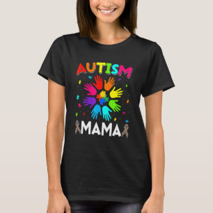 Camiseta Levante a Mão Conscientização do Autismo Mamãe Apo