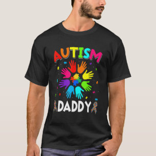 Camiseta Levante a Mão Conscientização do Autismo Pai Apoio