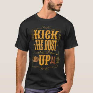Camiseta Levante a Poeira Caubói Ocidental Dança de Linha C