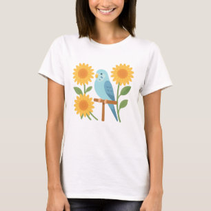 Camiseta Levante Azul-Cachorro Girassol Aroma Floral