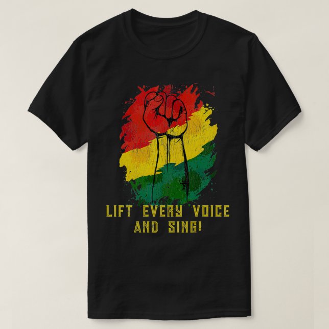 Camiseta Levante cada voz e movimento Sing (Frente do Design)