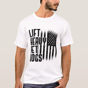 Camiseta Levante Cães Pesados De Pet Gym Proprietário De Cã