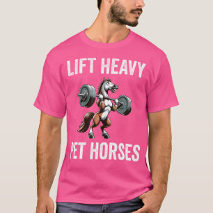 Camiseta Levante Cavalos Pesados De Animais De Companhia En