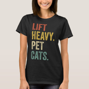 Camiseta Levante Gatos Pesados De Animais De Companhia - Ex
