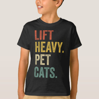 Camiseta Levante Gatos Pesados De Animais De Companhia - Ex