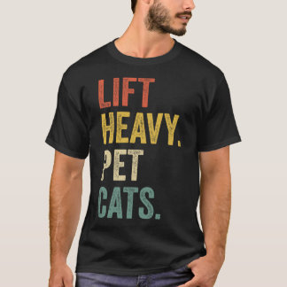 Camiseta Levante Gatos Pesados De Animais De Companhia - Ex