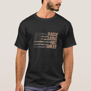Camiseta Levante Leões Não Ovinos Patriota Americano
