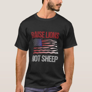 Camiseta Levante Leões Não Ovinos - Patriota dos EUA - Li