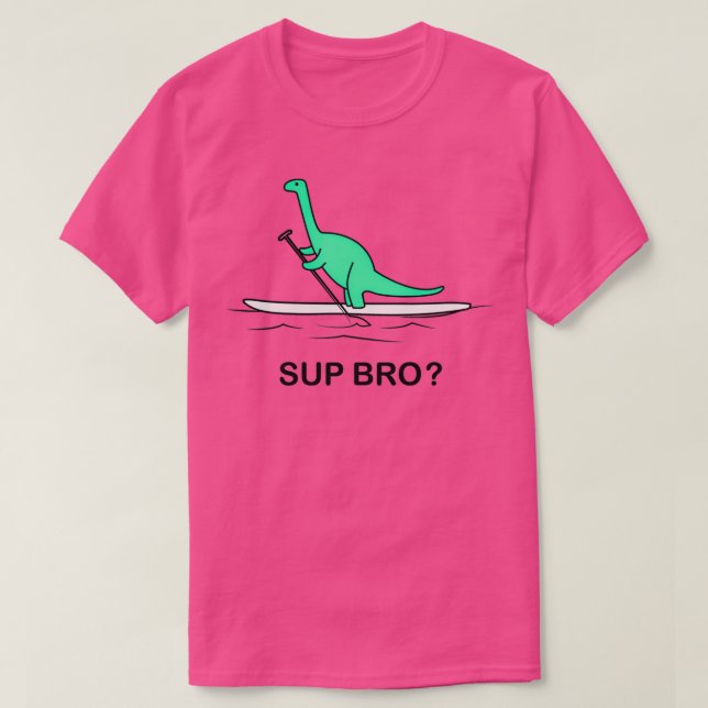 Camiseta Levante o brontosauro Sup do Sup no conselho SUP (Frente do Design)