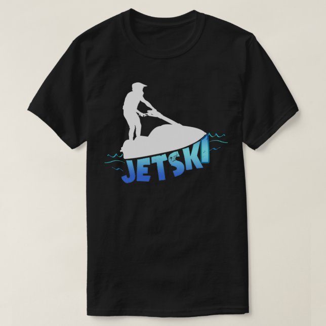 Camiseta Levante o esqui a jato na água (Frente do Design)