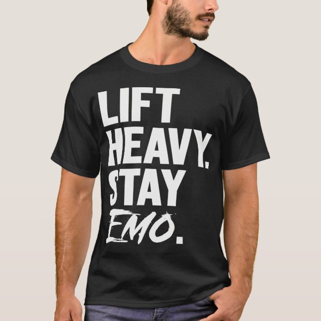 Camiseta Levante O Giro Emo E O Levantamento De Peso Da Mal (Frente)