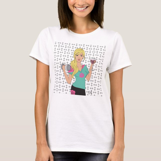 Camiseta Levante o vinho mais tarde (Frente)