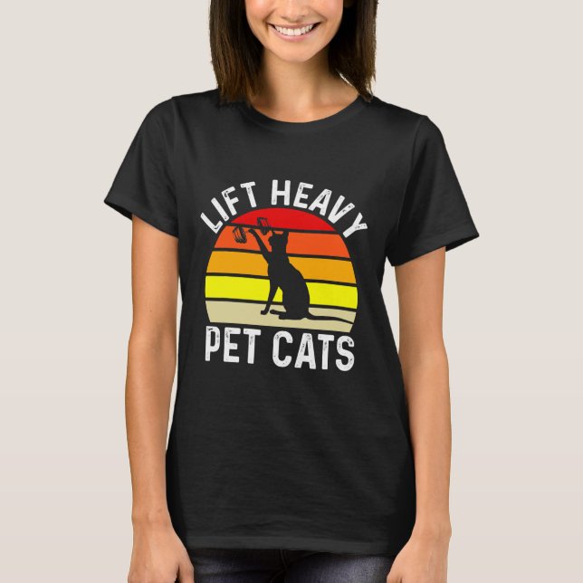 Camiseta Levante os gatos-de-estimação grosseiros (Frente)