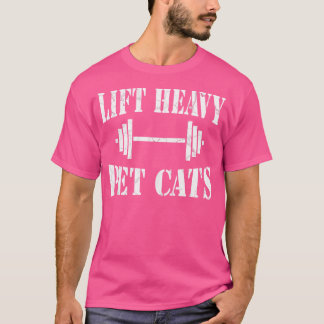 Camiseta Levante Os Gatos Pesados De Animais De Companhia E