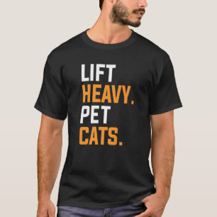 Camiseta Levante Os Gatos Pesados De Pet Para Um Elevador D