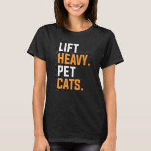 Camiseta Levante Os Gatos Pesados De Pet Para Um Elevador D