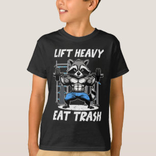 Camiseta Levante Pesado Coma Lixo Levantamento de Peso Fisi