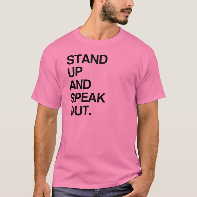CAMISETA LEVANTE-SE E FALE O QUE PENSA (Frente)