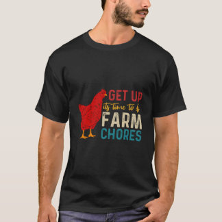 Camiseta Levante-se É Hora de Fazer Tarefas Agrícolas