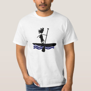 Camiseta Levante-se o design da silhueta da pá