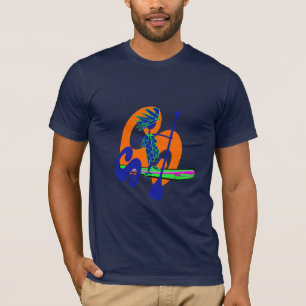 Camiseta Levante-se o design do surf da pá