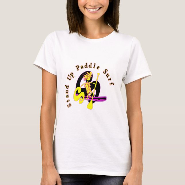Camiseta Levante-se o surf da pá (Frente)