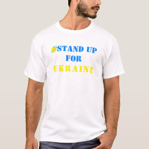 Camiseta # Levante-Se Para A Ucrânia - Liberdade - Bandeir