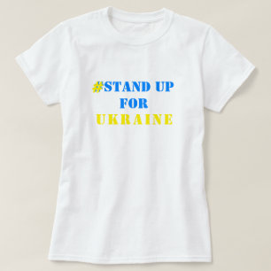 Camiseta # Levante-Se Para A Ucrânia - Liberdade - Bandeir