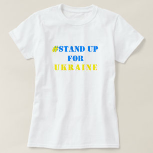Camiseta # Levante-Se Para A Ucrânia - Liberdade - Bandeira