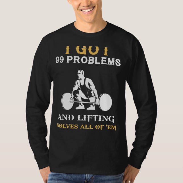 Camiseta Levante Suas Espíritos Alto: 99 Problemas Levantan (Frente)