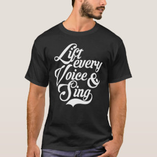 Camiseta Levante Toda Voz e Cante Preto Afro-Americano A