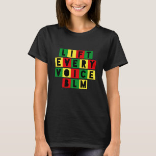 Camiseta Levante todas as vozes do hino nacional negro pret