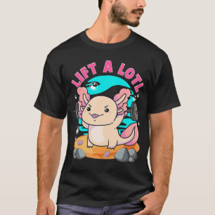 Camiseta Levante um ginásio Axolotl de levantamento de peso