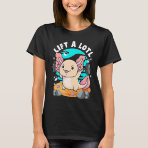 Camiseta Levante um ginásio Axolotl de levantamento de peso