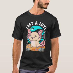 Camiseta Levante um ginásio Axolotl de levantamento de peso