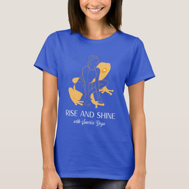 Camiseta Levantem-Se E Brilham Com Ioga Engraçada (Frente)