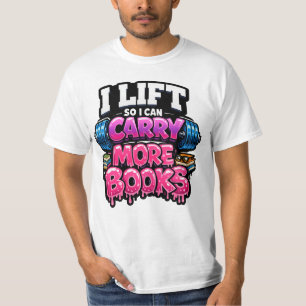 Camiseta Levanto para Carregar Mais Livros Amantes da Leitu