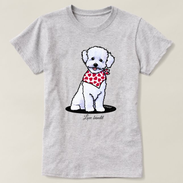 Camiseta Leve Bichon Frise (Frente do Design)