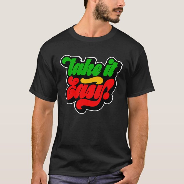Camiseta Leve Com Facilidade Cores Rasta Reggae (Frente)