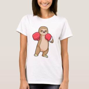 Camiseta Leve como boxer com luvas in a box