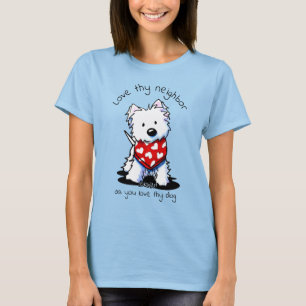 Camiseta Leve do Namorados KiniArt Westie