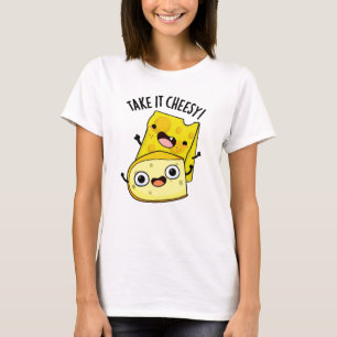 Camiseta Leve em Queijo Piada de Comida Divertida