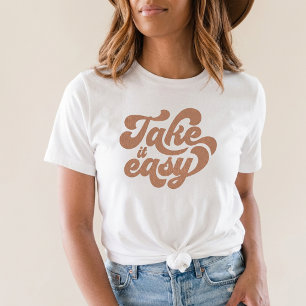 Camiseta leve fácil gráfico motivacional retrô boho