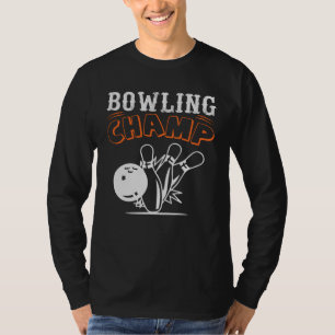 Camiseta Leve longa dos homens da Boliche retrô legal