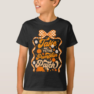 Camiseta Leve-me à Área de Abóbora de Ação de Graças Outono