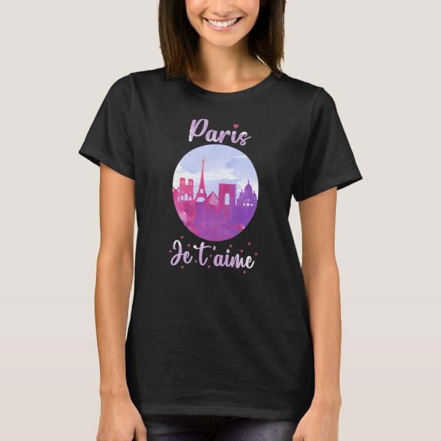 Camiseta Leve-me a Paris Eiffel Tower French Gift for Wome (Frente)
