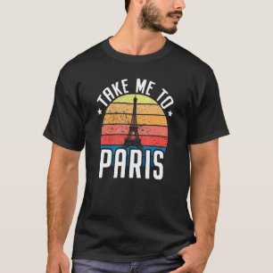 Camiseta Leve-Me A Paris Heartbeat Eiffel Tower France I L