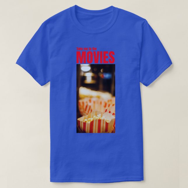 Camiseta Leve-me à pipoca (Frente do Design)