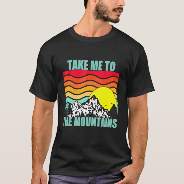 Camiseta Leve-Me Ao Antecipador De Acampamento De Montanhas (Frente)
