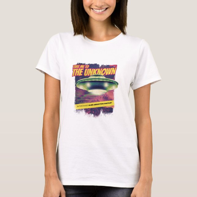 Camiseta Leve-Me Ao Desconhecido Cobrir Da Retro Magazine (Frente)